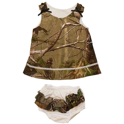 REALTREE CAMO CAMOUFLAGE EMBROIDERED DRESS BABY INFANT TODDLER